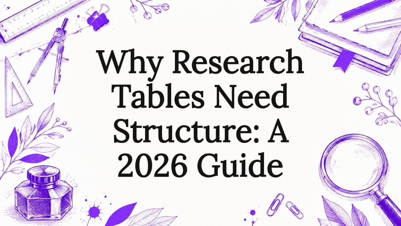 Why Research Tables Need Structure: A 2026 Guide