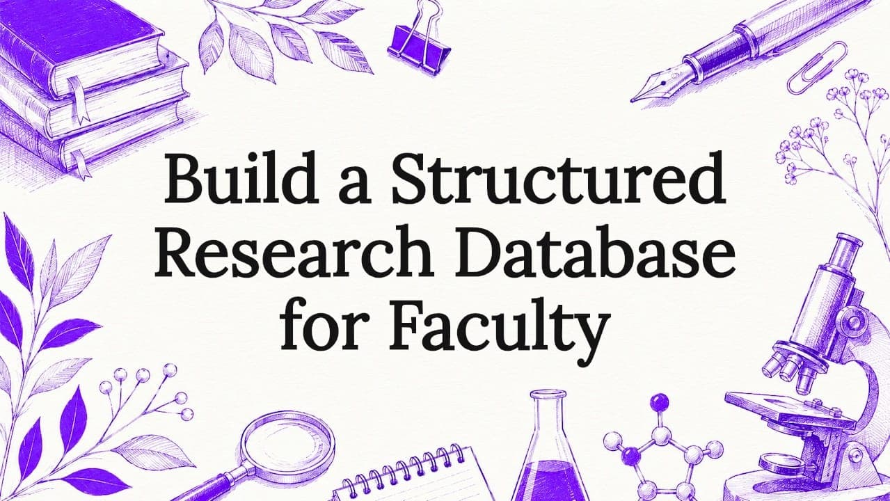 Build a Structured Research Database for Faculty