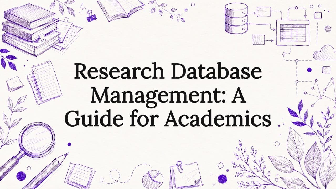 Research Database Management: A Guide for Academics