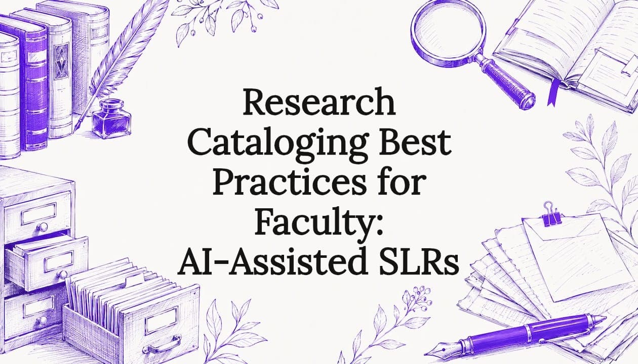Research Cataloging Best Practices for Faculty: AI-Assisted SLRs