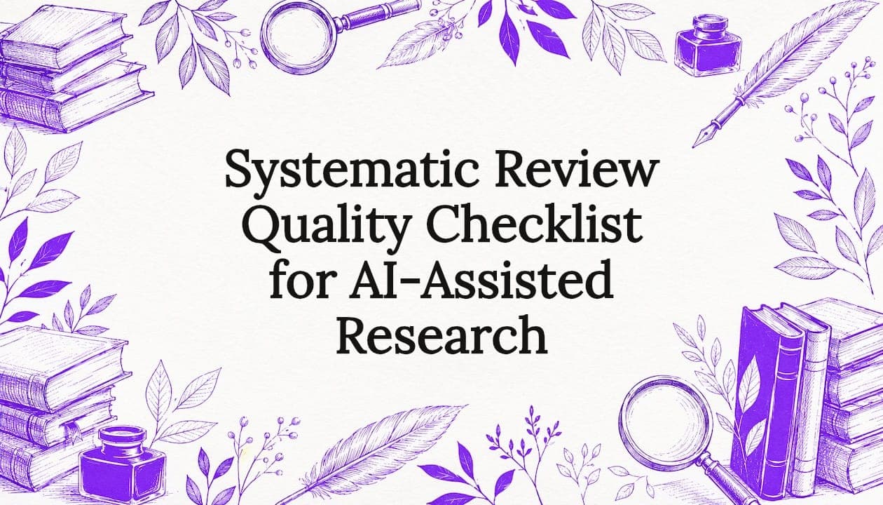 Systematic Review Quality Checklist for AI-Assisted Research