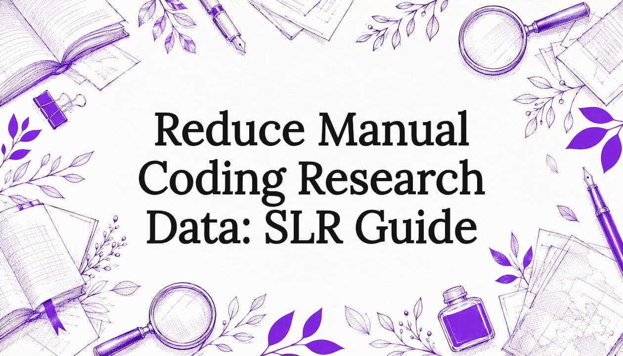 Reduce Manual Coding Research Data: SLR Guide