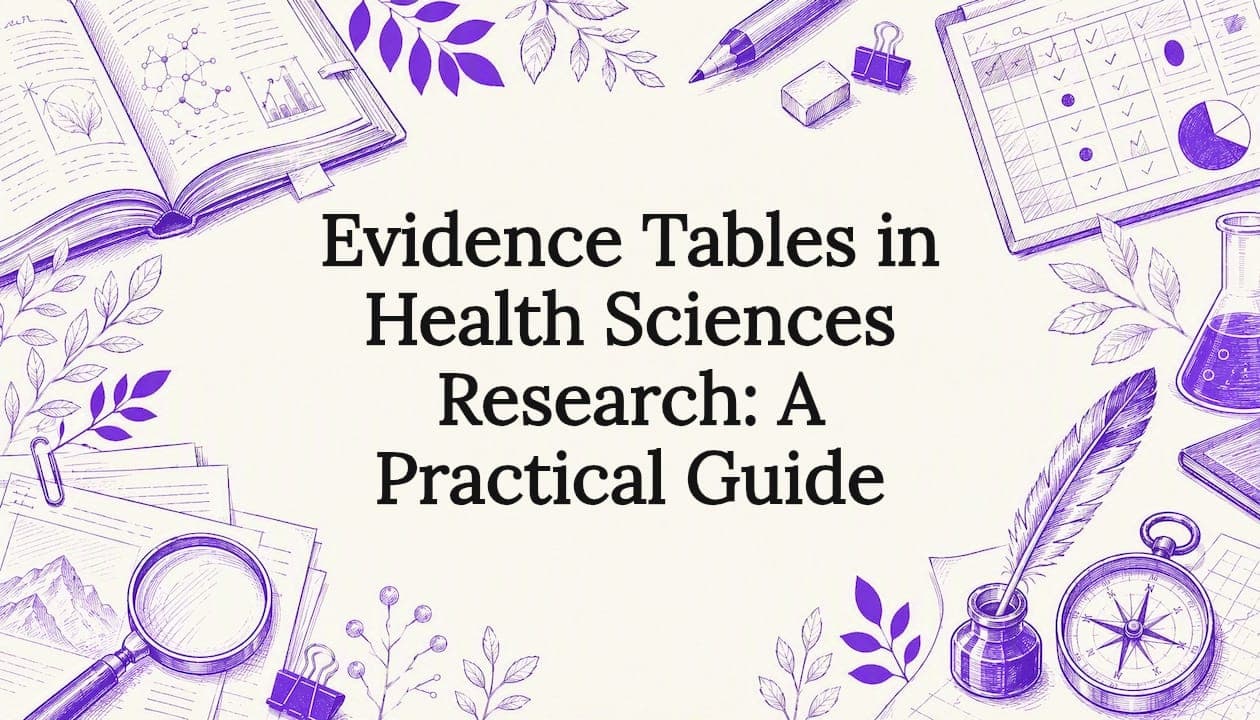 Evidence Tables in Health Sciences Research: A Practical Guide