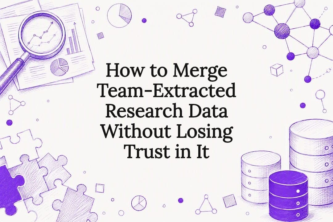 How to Merge Team-Extracted Research Data Without Losing Trust in It