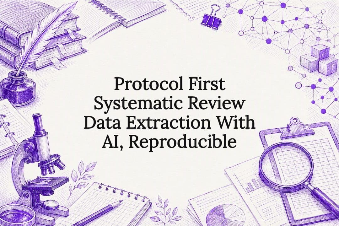 Protocol First Systematic Review Data Extraction With AI, Reproducible
