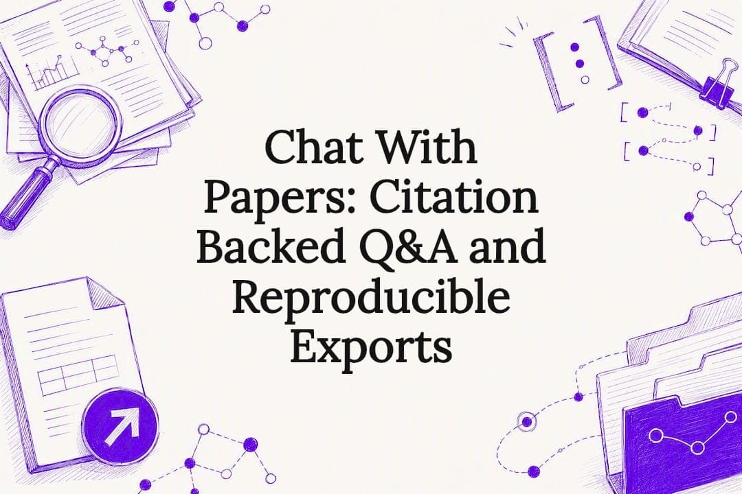 Chat With Papers: Citation Backed Q&A and Reproducible Exports